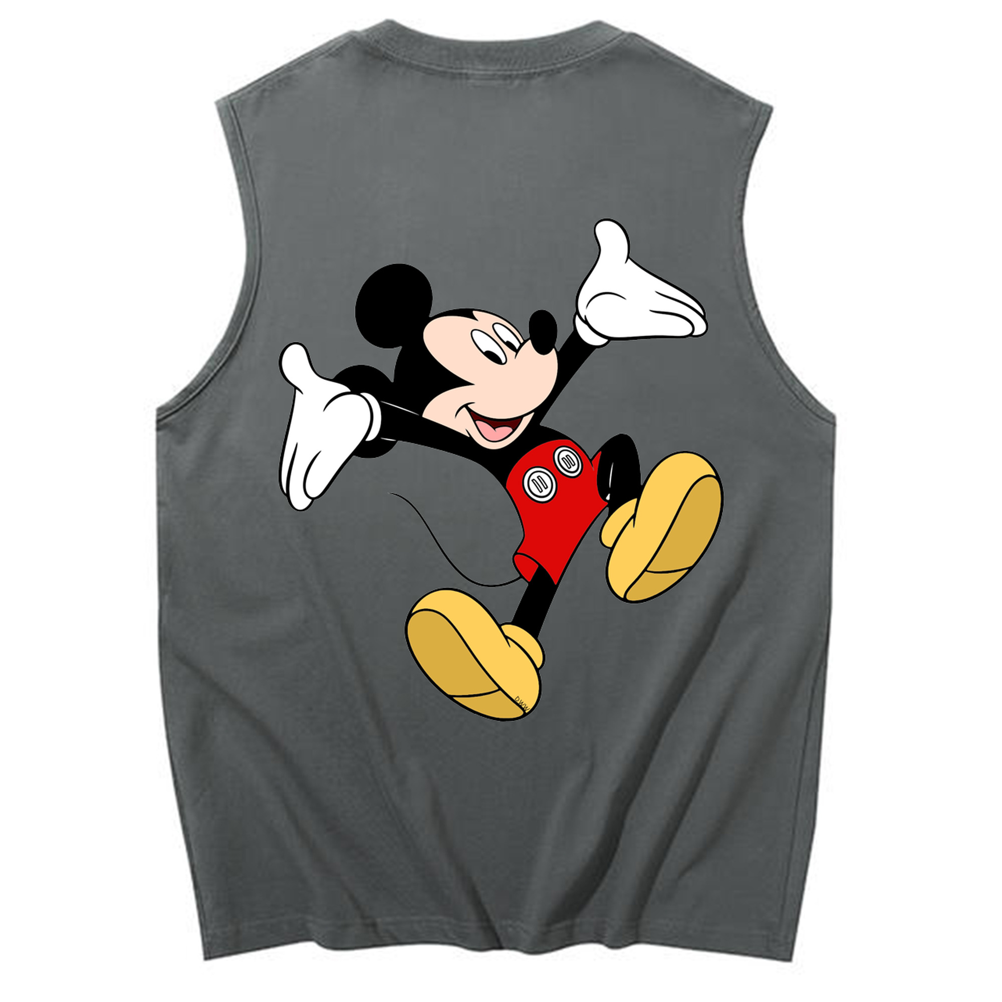 ミッキーマウス Mickey Mouse コットン100％タンクトップ（背面プリント）